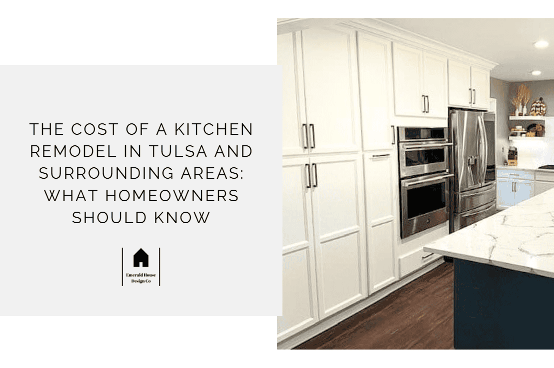 Bright modern kitchen featuring white shaker cabinets, stainless steel appliances and a marble style countertop, illustrating a completed kitchen remodel in Tulsa.