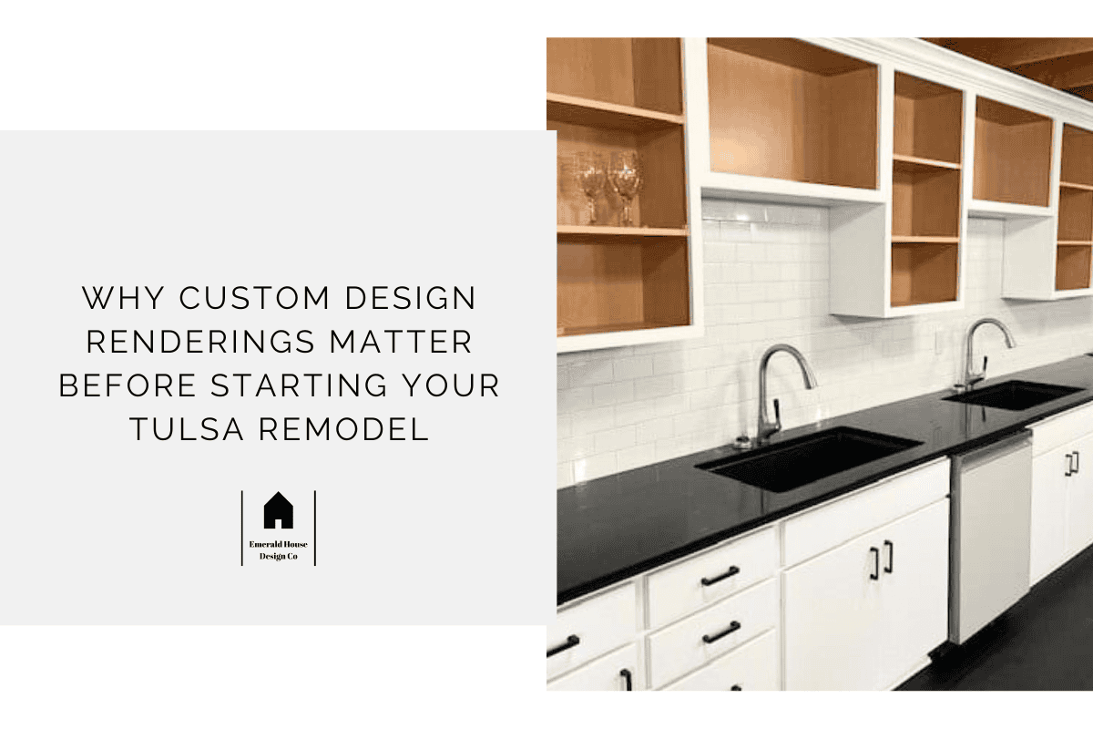 Custom design rendering visualizing a Tulsa home remodel before construction begins