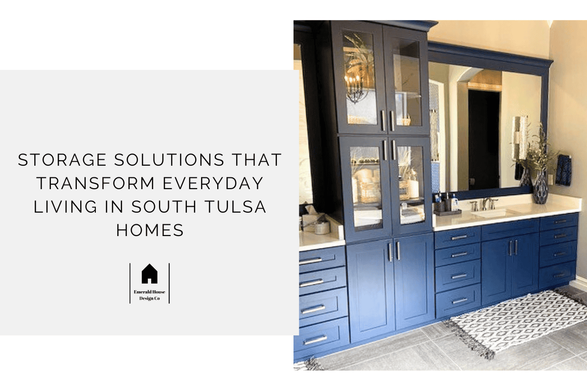 Custom home storage solutions in a South Tulsa kitchen designed to reduce clutter and improve everyday organization
